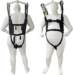 Patient Disabled Invalid Lift Walking Standing Aid Sling Medical Transfer Gait Belt Strap Assist Leg Traction Exercisers Carrier Fold Up Full Body Get Up Sit to Stand AidLot Black