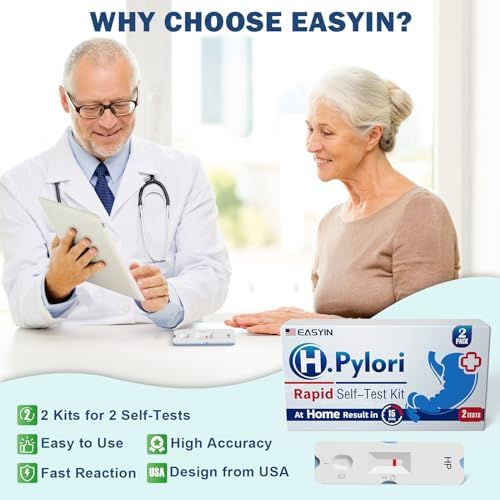 H Pylori Test Kit: 2 PCS Fast & Highly Accurate & Easy to Use & Read Helicobacter Pylori Test at Home Results in 10-15 Minutes - H-Pylori Test Kit 2 Test (2)