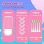 10 Pcs U Shaped Toothbrush Kids Replacement Head Set, Including 5 U Shaped Brush Heads 5 Bristle Brush Heads and 1 Storage Box (Medium)