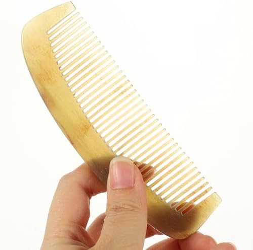 Horn Comb Horn Pocket Comb Hair Beard Detangling Fine Anti-Static for Women Men