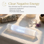 | Selenite | Pointed Massage Wand | Size 5.5" x 0.5" | 1 pc | Crystals and Healing stones, spiritual gifts for women, Reiki, Chakra, Witchcraft, Yoga, Meditation Accessories