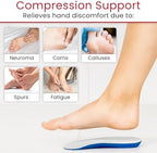 Envelop Gel Insoles for Men and Women - Shoe Heel Orthotics for Running, Hiking - Heel Cup Cushion Half Inserts - Reduce Foot Pain from Plantar Fasciitis, Spurs, Achilles and Arch Issues