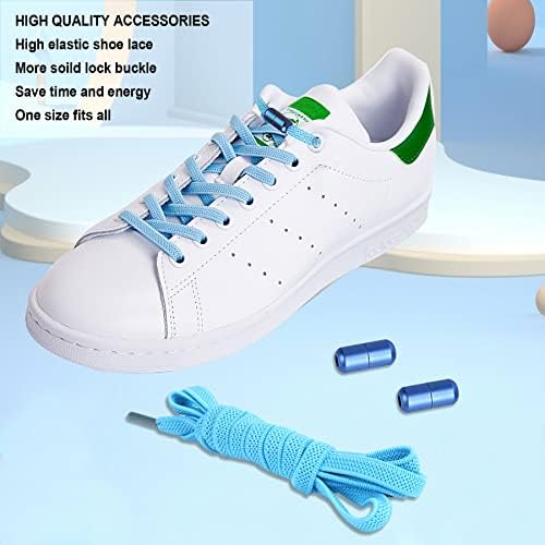 VOCOOL 6 Pairs No Tie Elastic Shoe Lace Elastic Tieless Shoelace, One Size Fits All Adult and Kids, 6 Colors