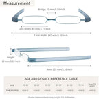 BEDO Reading Glasses for Men and Women Compact Folding 360°Twist Mini Pocket Pen Clip Reader 1.0