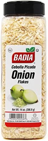 Badia Onion Flakes, 14 oz - All Purpose Dried Onion for Soups, Stews, Sauces, Meats, Vegetables, and Everyday Recipes, Gluten Free