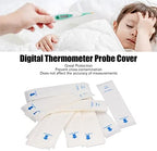 Thermometer Covers Disposable, 100pcs PE Film Digital Thermometer Probe Covers Oral Thermometer Cover Easy to Use for Hospital, Home, Health Center