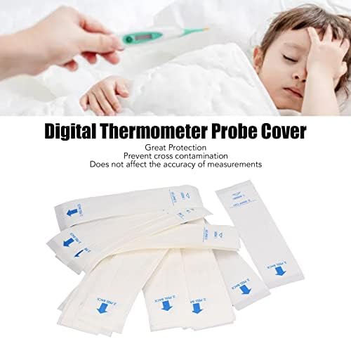 Thermometer Covers Disposable, 100pcs PE Film Digital Thermometer Probe Covers Oral Thermometer Cover Easy to Use for Hospital, Home, Health Center
