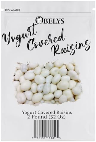 Yogurt-Covered Raisins - 2 lb - Delicious, Smooth & Sweet Coating Over Plump, Chewy Raisins - Perfect for Snacking, Baking, Trail Mixes & Gift Giving - Resealable Bag for Freshness & Convenience