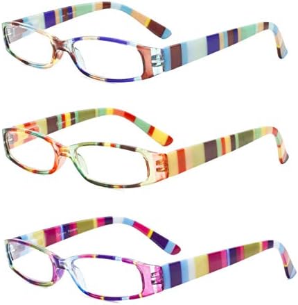 CessBlu Reading Glasses - 3 Pairs Ladies Fashion Reader Eyeglasses for Women Reading