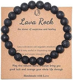 Pingyongchang Stress Relief Anxiety Yoga Bracelet,Mantra Bracelets for Women Natural Crystal Stone Healing Gifts Birthday Gifts for Jade Bracelet for Men
