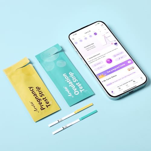 Areta Ovulation & Pregnancy Test Strips: 30 Ovulation Strips & 10 Pregnancy Tests Combo Kit | Accurate at-Home Fertility Tracker | Highly Sensitive Early Pregnancy Detection | 30 LH + 10 HCG