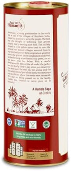 CHEKKO 100% Pure Cold-Pressed Peanut Oil (Groundnut Oil) 1 Liter (33 Fl Oz) – Natural Cooking Oil for Deep Frying, Roasting & Everyday Cooking.