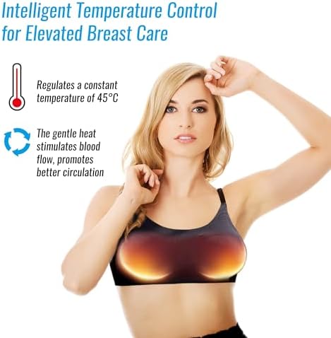 Heated Breast Massager Bra - USB Rechargeable Chest Enlargement Growth Stimulator
