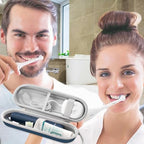 Toothbrush Travel Case for Oral B/Oral-B Pro 1000 1500 5000 7000 & Philips Sonicare 4100 1100 5300 5100 6100/iO Electric Toothbrush, Hard Protective Storage Bag (Deep blue)