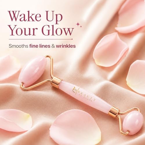 Rose Quartz Face Roller - Relaxation Gifts for Women, Skin Care Tools for Fine Lines and Wrinkles, Teenage Girl Gifts, Beauty Gift Ideas, Face Massager Tools, Facial Tool, Self Care Gift for Women
