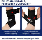 Ankle Brace with Side Stabilizing Pads - Breathable Neoprene Ankle Support for Woman and Man - Adjustable Straps Enhance Stability for Weak Ankles, Sprains, Achilles Tendonitis and Sports Injury Recovery