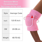Pair of Elbow Pads with Thicken Sponge Padding Breathable Elbow Wraps Arm Brace Support Fitness Tendonitis Support Strap for Kids Child Girls Boys Teens Men and Women