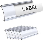 30Pcs Wire Shelf Label Holders, Wire Rack Label Holder, Compatible with Metro and Nexel 1-1/4in Shelves - Paper Inserts Included