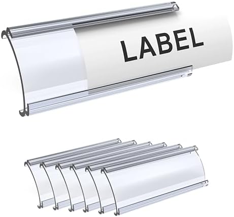 30Pcs Wire Shelf Label Holders, Wire Rack Label Holder, Compatible with Metro and Nexel 1-1/4in Shelves - Paper Inserts Included