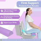 AOSSA BBL Pillow Toilet Riser, Toilet Seat Cushion for Brazilian Butt Lift Recovery, Toilet Riser Butt Pillows for Sitting Booty Pillow, BBL Post Surgery Foam Chair Seat Support Pad (Purple)