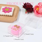 50Pcs 2.17x2.17x1.38 Inch Single Boxes for Chocolate Covered Ore, Macaron, Brownie, Treat, Candy, Small Gifts - Wedding, Bridal Shower, Birthday Party Favors