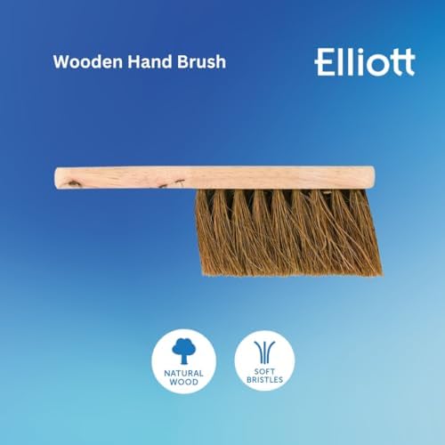 Elliott Natural Coconut Fibre FSC Certified Hand Brush with Soft Bristles – Heavy Duty, Ideal for Indoor use, Homes, Kitchens and Spring Cleaning