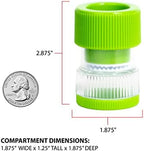 EZY DOSE Crushes Pills, Vitamins, Tablets, Storage Compartment, Removable Drinking Cup, Portable Design, Designed for Travel, Green, BPA Free