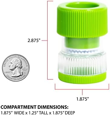 EZY DOSE Crushes Pills, Vitamins, Tablets, Storage Compartment, Removable Drinking Cup, Portable Design, Designed for Travel, Green, BPA Free
