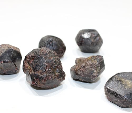 Garnet Raw Crystals, Large 1.25-2.0" Healing Crystals Natural Rough Stones Crystal for Tumbling, Cabbing, Fountain Rocks, Decoration, Polishing, Wire Wrapping, Wicca & Reiki