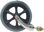 2 Pack 8 Inch Wheelchair Front Wheels Replacement with Front Fork Drive Front Castor Solid Replacement Wheels for Wheelchairs, Rollators, Walkers(Gray, 8 Inch)