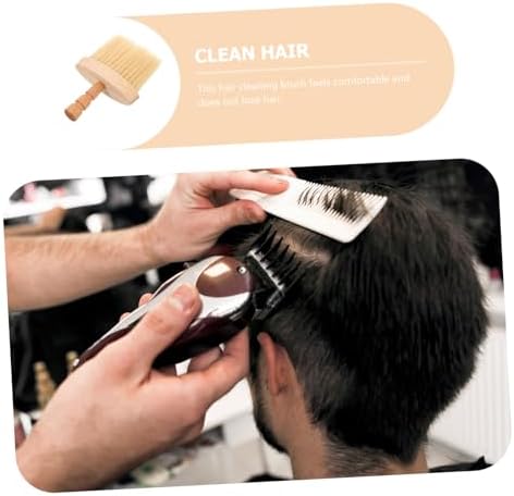 Barber Neck Duster Brush Stylish Wooden Handle Hair Cutting Tool for Salon Use Comfortable and Skin-friendly Design for Gentlemen Easy to Clean and Essential for Grooming Rituals