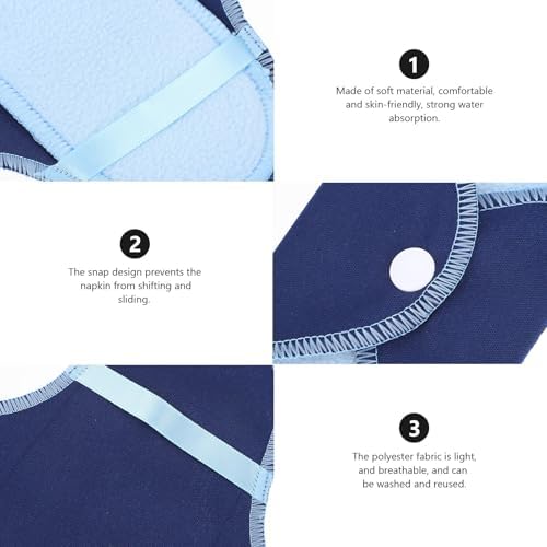 Washable Sanitary Napkins and Reusable Menstrual Pads 8pcs Set Flannel Cloth Sanitary Towels for Day and Night Use Postpartum Period Care for Women