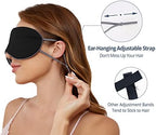 Sleeping Mask 2 Pack, Warm, Cool Double-Sided Use of Sleep Mask, Super Soft Blindfold with Adjustable Strap, Block Out Light, Comfort Sleep Eye Mask for Travel Meditation Nap Black