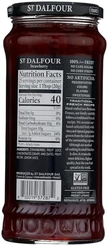 St Dalfour Strawberry Fruit Spread, 17.6 Ounce