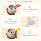 3 in 1 Cup Lid Cleaning Brush, Portable Cup Cleaner Brush, 2024 New Water Bottle Cleaner Brush, 3 in 1 Multifunctional Cleaning Brush for Home Kitchen Cleaning Tools（3PCS）
