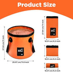 4 Pcs Collapsible Bucket with Handle 5 Gallon(20L) Foldable Water Container Folding Water Bucket Portable Folding Camp Wash Basin for Outdoor Travelling Camping Hiking Fishing Car Washing