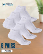 Doctor's Select Viscose Bamboo Ankle Diabetic Socks for Women and Men - 6 Pairs | Super Soft, Non Binding, Loose Wide Top