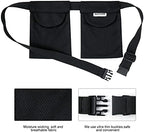 Adjustable Mastectomy Drain Holder Drainage Pouch with Shower Bag for Breast Surgery Mastectomy Breast Reduction Augmentation Post-Surgery Recovery Support Patient Care Kit (Black)