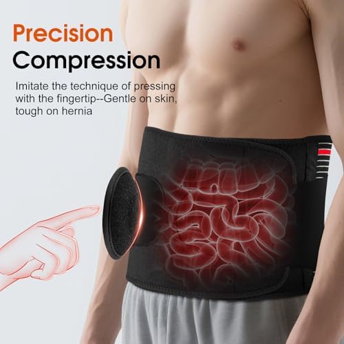 Umbilical Hernia Belt for Men and Women, FSA Eligible Items, Hernia Support with 2 Removable Compression Pads and Pressure Belt, Ultra-breathable Abdominal Hernia Belt for Belly Button Hernia, HSA Approved Products Only