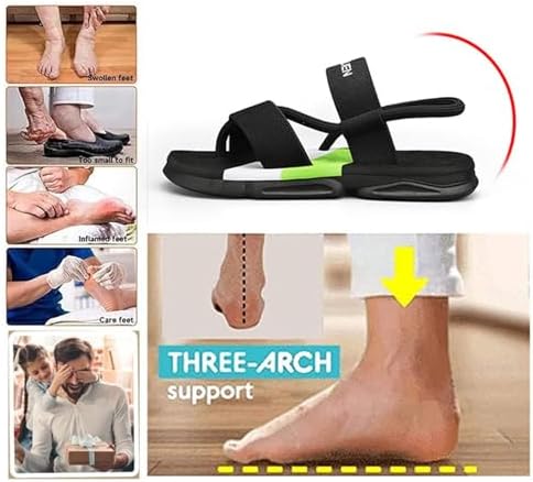 Wygwlg Men's Summer Comfy Outdoor Beach Bunion Corrector Sandals, Casual Foot Correction Beach Flip Flops, Fathers Day Funny Gifts, for Pain Relief, Hallux Valgus Bunion Symptoms