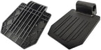 Universal Footplate for The Wheelchair, Transport Chair Footrest, Elevating Leg Rests, Swingaway Legrest Footplates,Replacement Parts, Mounting Hole 7/8",Striped Surface,with Tools (1Pr, Black)