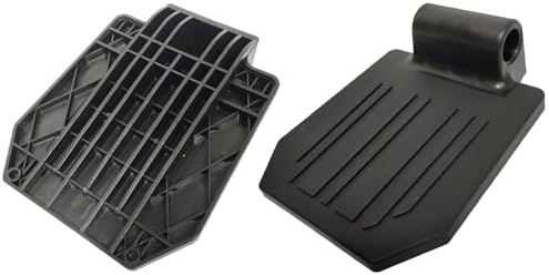 Universal Footplate for The Wheelchair, Transport Chair Footrest, Elevating Leg Rests, Swingaway Legrest Footplates,Replacement Parts, Mounting Hole 7/8",Striped Surface,with Tools (1Pr, Black)