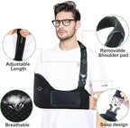 Arm Shoulder Sling for Men and Women,Porous comfort Medical Sling with Pocket Shoulder Pad for Rotator Cuff Injury,Support for Arm,Wrist, Elbow,Clavicle Fracture Post-Surgery(Black,Medium)