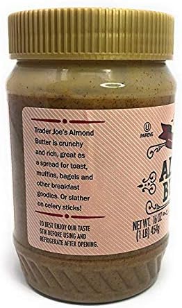 Trader Joe's Crunchy Unsalted Almond Butter 16 oz