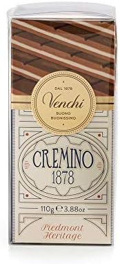 Venchi - Bundle of 6 Cremino 1878 Bar - with Milk Chocolate, Gianduja, Piedmont Hazelnuts, 21.16oz - 3.88oz each bar - Gluten Free - Family Pack