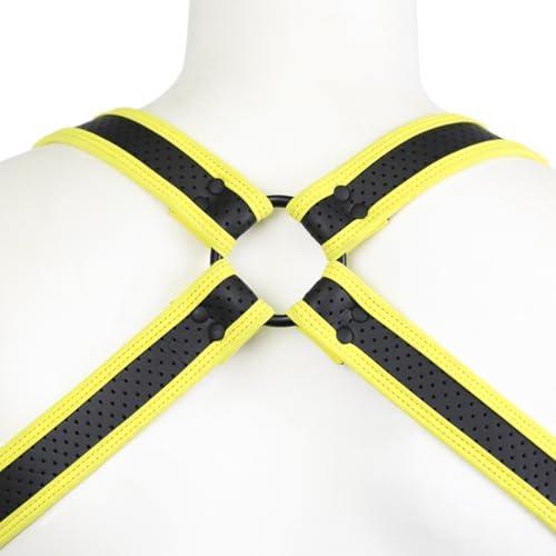 Neoprene Mens Body Chest Harness Adjustable Shoulder Strap with Short Pants