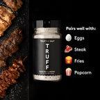 TRUFF Black Truffle Salt, Fine and Coarse Sea Salt, Dried Black Summer Truffles, Specialty Seasoning for A Truly Aromatic Flavor Experience, For the Finest Steaks or Unique Everyday Popcorn (5.3 oz)