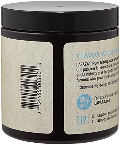 Lafaza All Natural Madagascar Bourbon Pure Ground Vanilla Bean Powder, 4oz