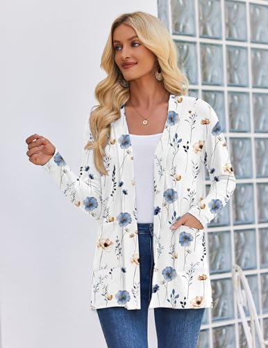 Zeagoo Women's Lightweight Cardigan Open Front Long Sleeve Casual Loose Thin Cardigans with Pockets 2026
