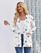 Zeagoo Women's Lightweight Cardigan Open Front Long Sleeve Casual Loose Thin Cardigans with Pockets 2026